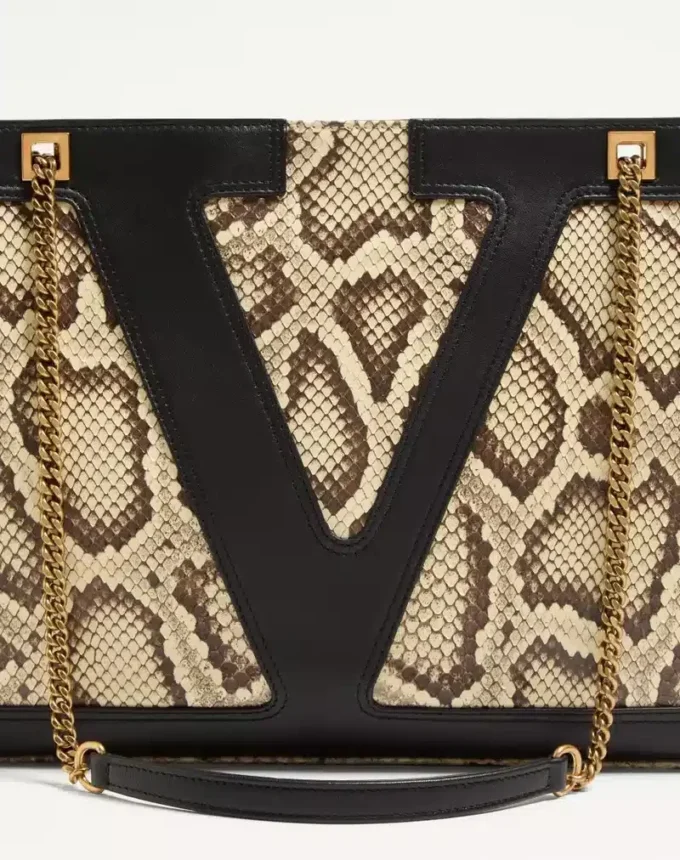 Bolso mediano de compras Valentino Garavani Viva Superstar en pitón Bolso mediano de compras Valentino Garavani Viva Superstar en pitón