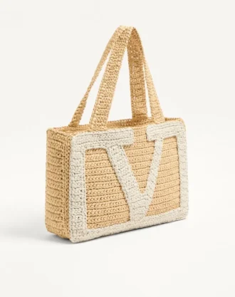 Bolso mediano de compras Valentino Garavani Viva Superstar en rafia