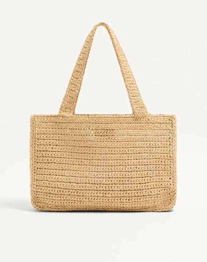 Bolso mediano de compras Valentino Garavani Viva Superstar en rafia