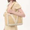 Bolso mediano de compras Valentino Garavani Viva Superstar en rafia