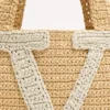 Bolso mediano de compras Valentino Garavani Viva Superstar en rafia