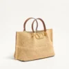 Bolso mediano de paja para el verano