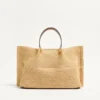 Bolso mediano de paja para el verano