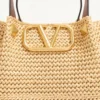 Bolso mediano de paja para el verano