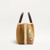 Bolso mediano de Valentino Garavani en ante bordado con forro de piel de oveja Bolso mediano de Valentino Garavani en ante bordado con forro de piel de oveja