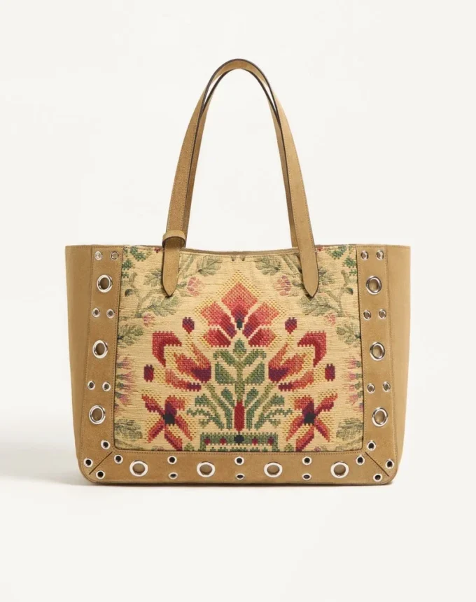 Bolso mediano Nellcôte de Valentino Garavani en tejido jacquard Bolso mediano Nellcôte de Valentino Garavani en tejido jacquard