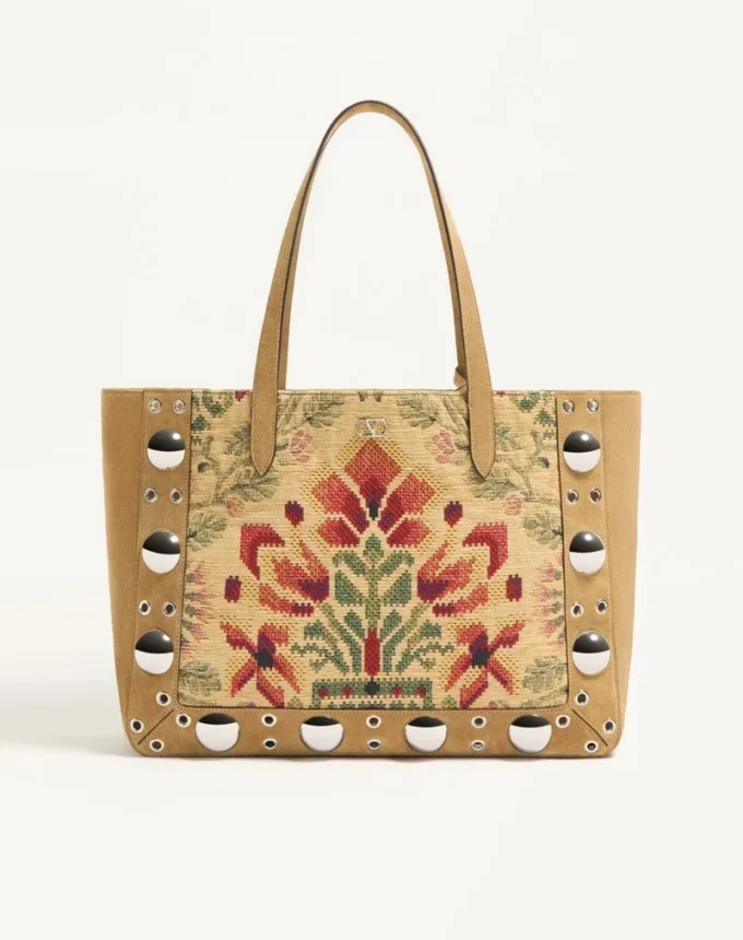 Bolso mediano Nellcôte de Valentino Garavani en tejido jacquard Bolso mediano Nellcôte de Valentino Garavani en tejido jacquard
