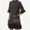 Bolso minaudière Carry Secrets con motivo Cour de Cœur de pedrería