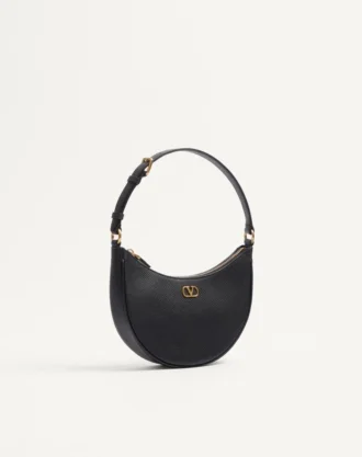 Bolso mini hobo Vlogo Signature en piel de becerro granulada