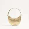 Bolso mini hobo Vlogo Signature en piel de becerro granulada laminada Bolso mini hobo Vlogo Signature en piel de becerro granulada laminada
