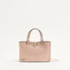 Bolso mini shopping Rockstud en piel de becerro granulada laminada