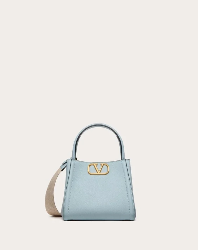 Bolso pequeño Alltime de Valentino Garavani en piel de becerro granulada