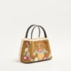 Bolso pequeño de compras Valentino Garavani en ante bordado con forro de piel de oveja.