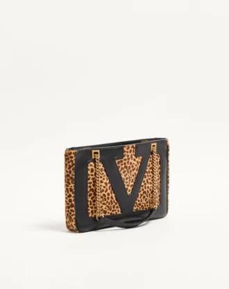 Bolso pequeño de compras Valentino Garavani Viva Superstar en piel de becerro con efecto pony