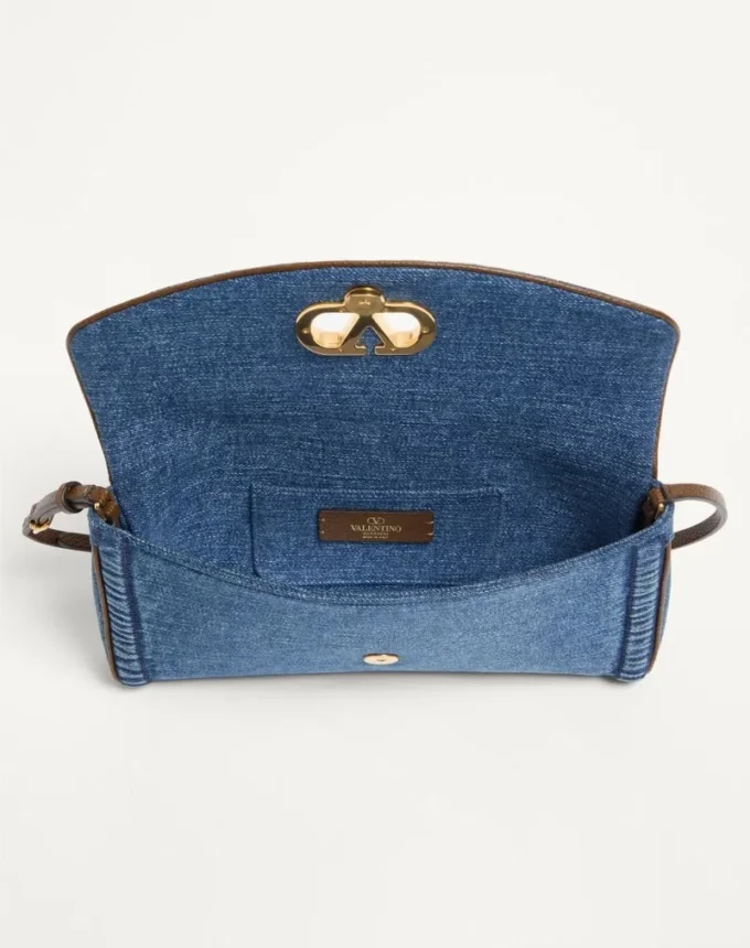 Bolso pequeño de denim Valentino Garavani DeVain