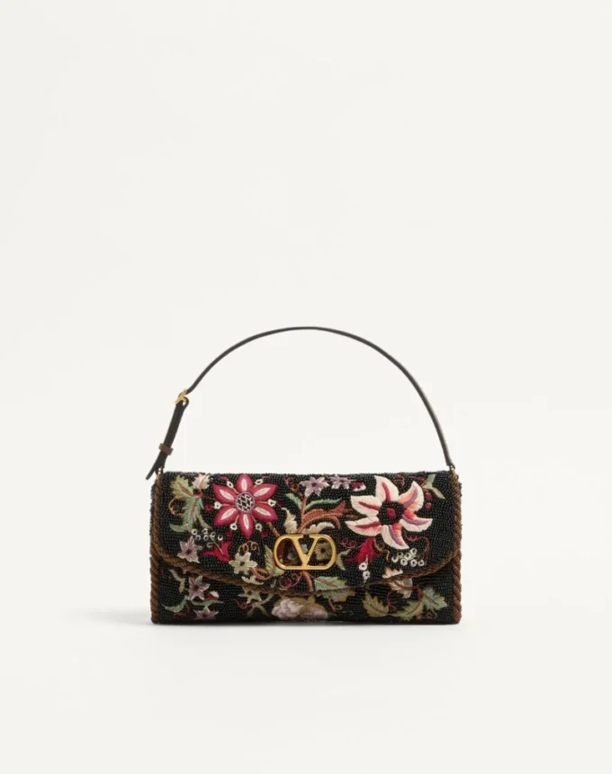Bolso pequeño de hombro bordado DeVain de Valentino Garavani Bolso pequeño de hombro bordado DeVain de Valentino Garavani