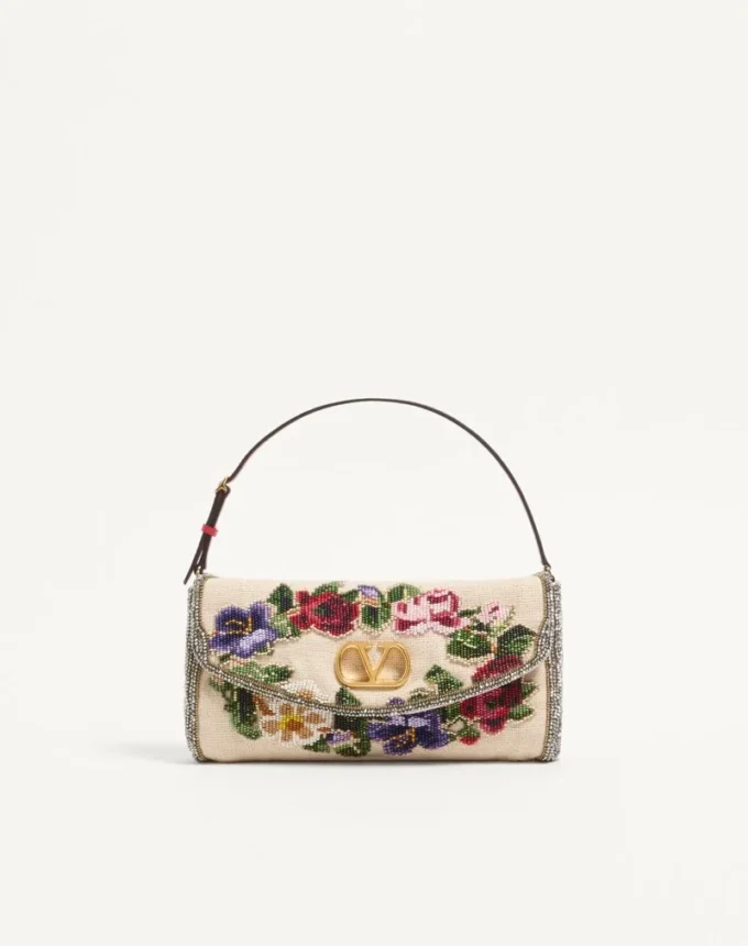 Bolso pequeño de hombro bordado DeVain de Valentino Garavani Bolso pequeño de hombro bordado DeVain de Valentino Garavani