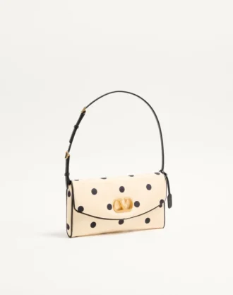 Bolso pequeño de hombro DeVain de Valentino Garavani en tejido moiré Plus De Pois
