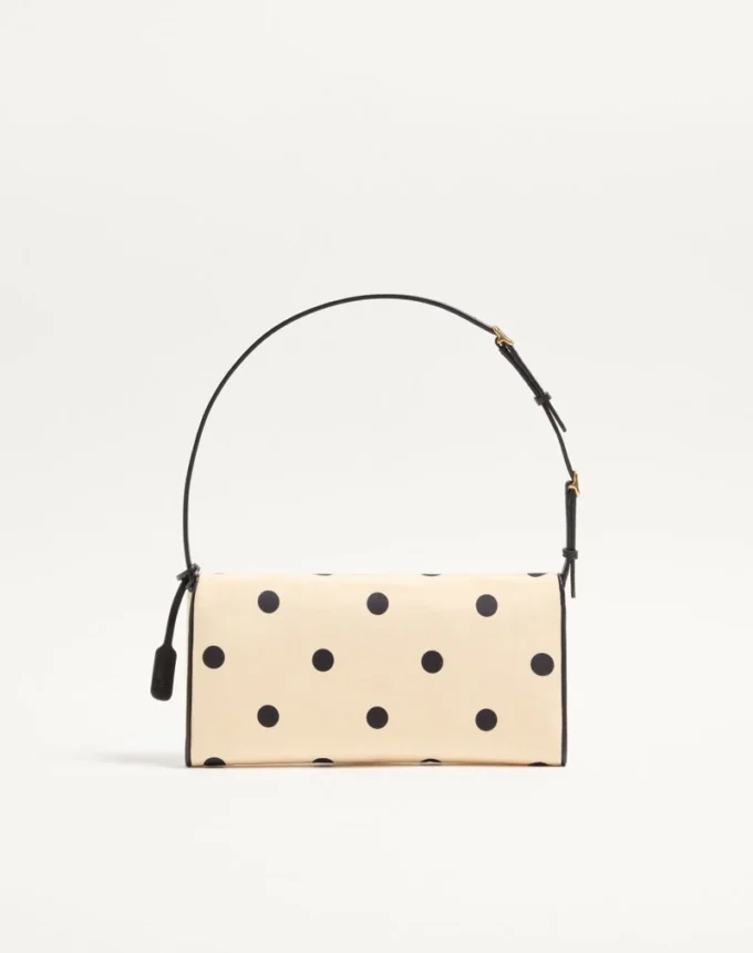 Bolso pequeño de hombro DeVain de Valentino Garavani en tejido moiré Plus De Pois Bolso pequeño de hombro DeVain de Valentino Garavani en tejido moiré Plus De Pois