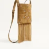Bolso pequeño de hombro Nellcôte de Valentino Garavani en ante con flecos Bolso pequeño de hombro Nellcôte de Valentino Garavani en ante con flecos