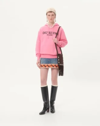 Bolso pequeño de hombro Nellcôte de Valentino Garavani en ante con flecos