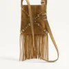 Bolso pequeño de hombro Nellcôte de Valentino Garavani en ante con flecos Bolso pequeño de hombro Nellcôte de Valentino Garavani en ante con flecos