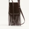 Bolso pequeño de hombro Nellcôte de Valentino Garavani en ante con flecos Bolso pequeño de hombro Nellcôte de Valentino Garavani en ante con flecos