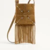 Bolso pequeño de hombro Nellcôte de Valentino Garavani en ante con flecos Bolso pequeño de hombro Nellcôte de Valentino Garavani en ante con flecos