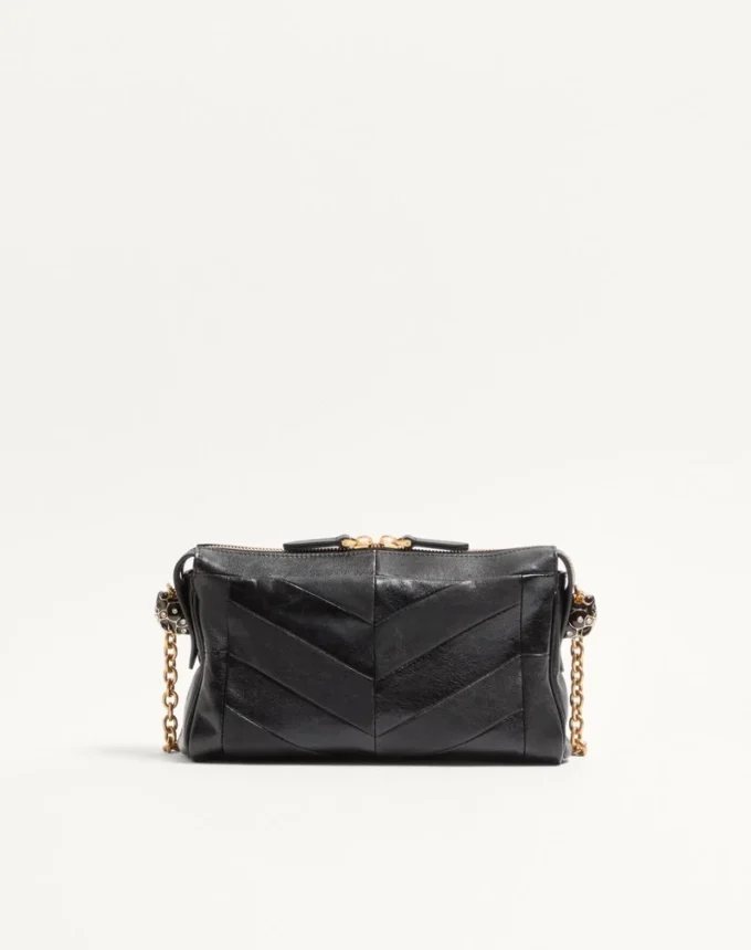 Bolso pequeño de hombro Panthea de Valentino Garavani en piel napa con estampado Chevron Bolso pequeño de hombro Panthea de Valentino Garavani en piel napa con estampado Chevron