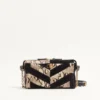Bolso pequeño de hombro Panthea de Valentino Garavani en pitón y ante con estampado en forma de chevron Bolso pequeño de hombro Panthea de Valentino Garavani en pitón y ante con estampado en forma de chevron