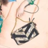 Bolso pequeño de hombro Panthea de Valentino Garavani en pitón y ante con estampado en forma de chevron Bolso pequeño de hombro Panthea de Valentino Garavani en pitón y ante con estampado en forma de chevron