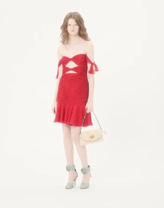 Bolso pequeño de hombro Valentino Garavani DeVain con perlas y pedrería Bolso pequeño de hombro Valentino Garavani DeVain con perlas y pedrería
