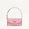 Bolso pequeño de hombro Valentino Garavani DeVain en tejido jacquard cloqué. Bolso pequeño de hombro Valentino Garavani DeVain en tejido jacquard cloqué.