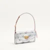 Bolso pequeño de hombro Valentino Garavani DeVain en tejido jacquard lurex floral