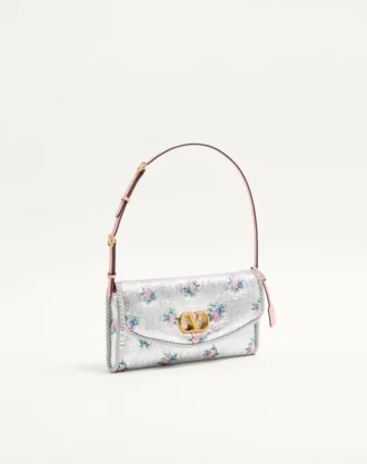 Bolso pequeño de hombro Valentino Garavani DeVain en tejido jacquard lurex floral Bolso pequeño de hombro Valentino Garavani DeVain en tejido jacquard lurex floral