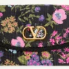 Bolso pequeño de hombro Valentino Garavani DeVain en tejido moiré Papier Floral