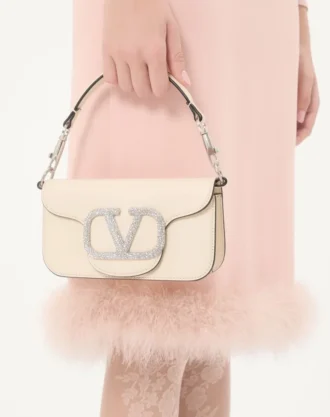 Bolso pequeño de hombro Valentino Garavani Locò con logotipo joya