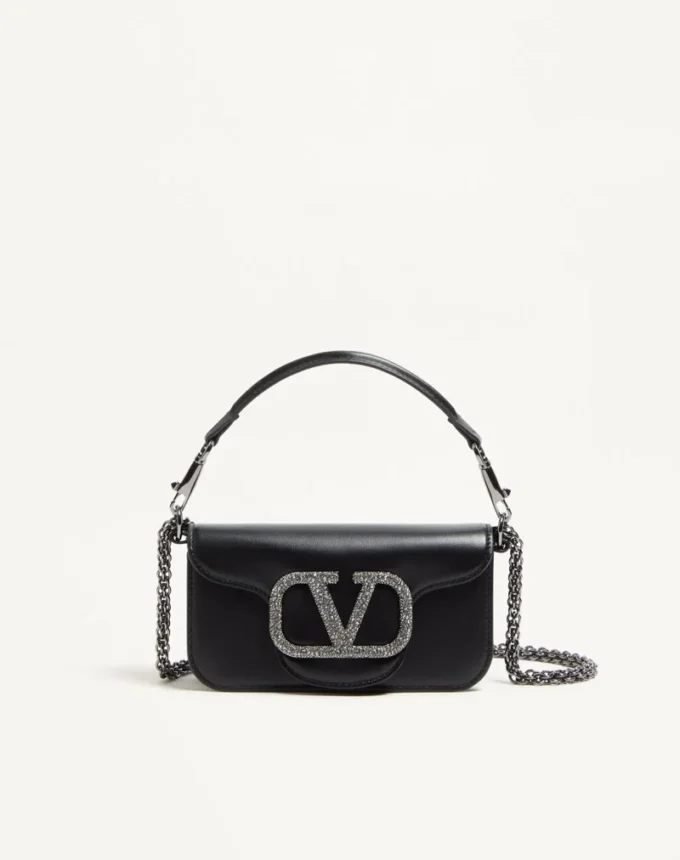 Bolso pequeño de hombro Valentino Garavani Locò con logotipo joya