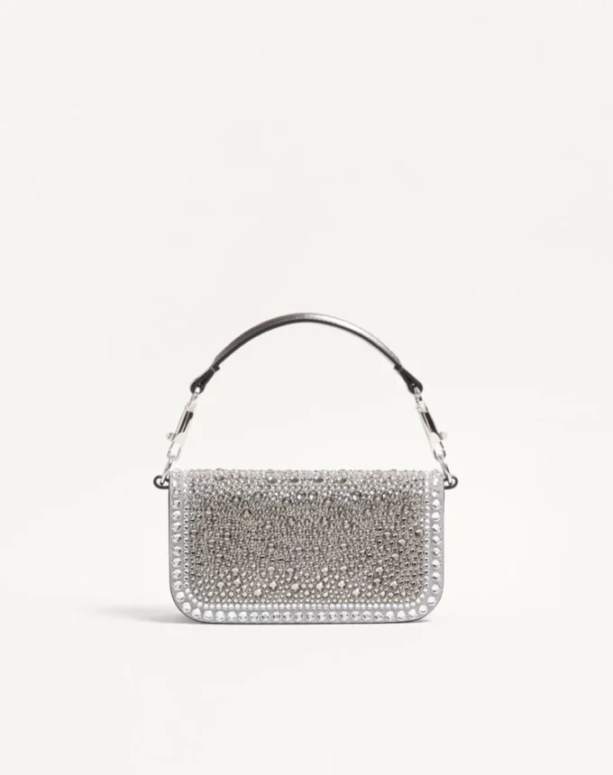Bolso pequeño de hombro Valentino Garavani Locò con pedrería Bolso pequeño de hombro Valentino Garavani Locò con pedrería