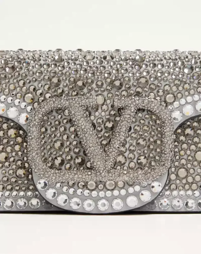 Bolso pequeño de hombro Valentino Garavani Locò con pedrería Bolso pequeño de hombro Valentino Garavani Locò con pedrería