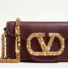 Bolso pequeño de hombro Valentino Garavani Locò en piel de becerro con logotipo Jewel
