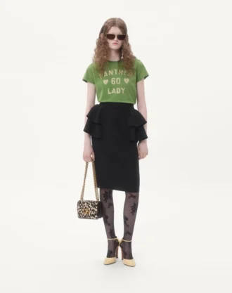 Bolso pequeño de hombro Valentino Garavani Vain en piel de becerro con efecto poni y estampado animalier