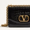 Bolso pequeño de hombro Valentino Garavani Vain en piel de cocodrilo Bolso pequeño de hombro Valentino Garavani Vain en piel de cocodrilo