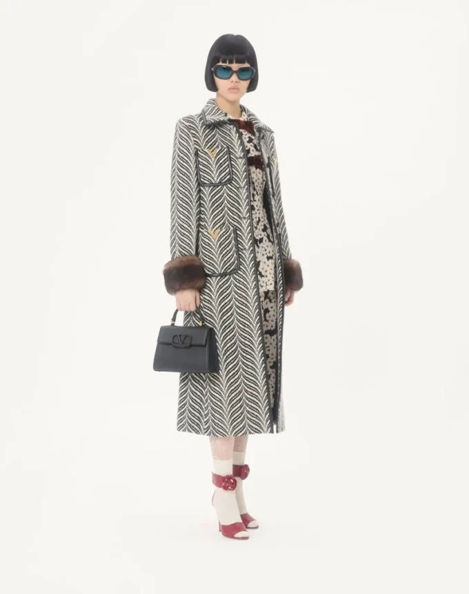 Bolso pequeño Vsling de piel de becerro granulada