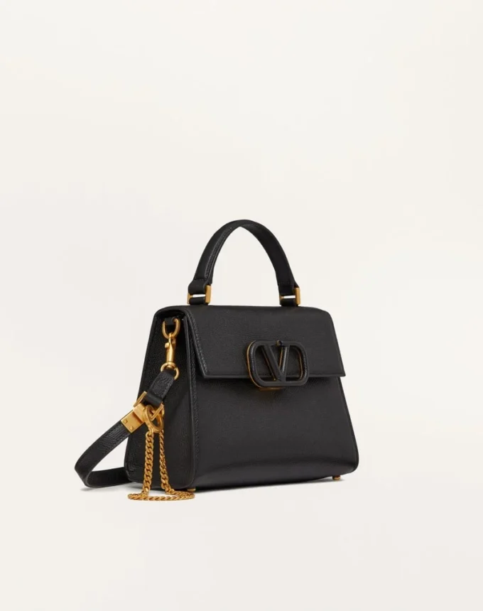 Bolso pequeño Vsling de piel de becerro granulada