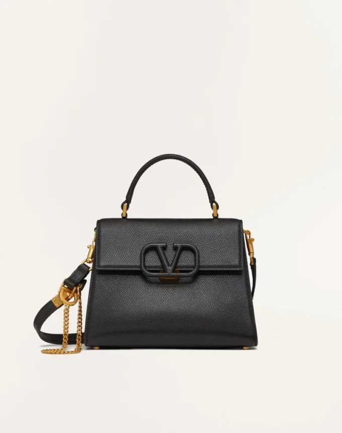 Bolso pequeño Vsling de piel de becerro granulada