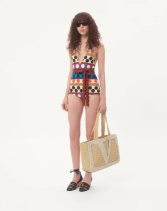 Bolso shopping grande de rafia Valentino Garavani Viva Superstar