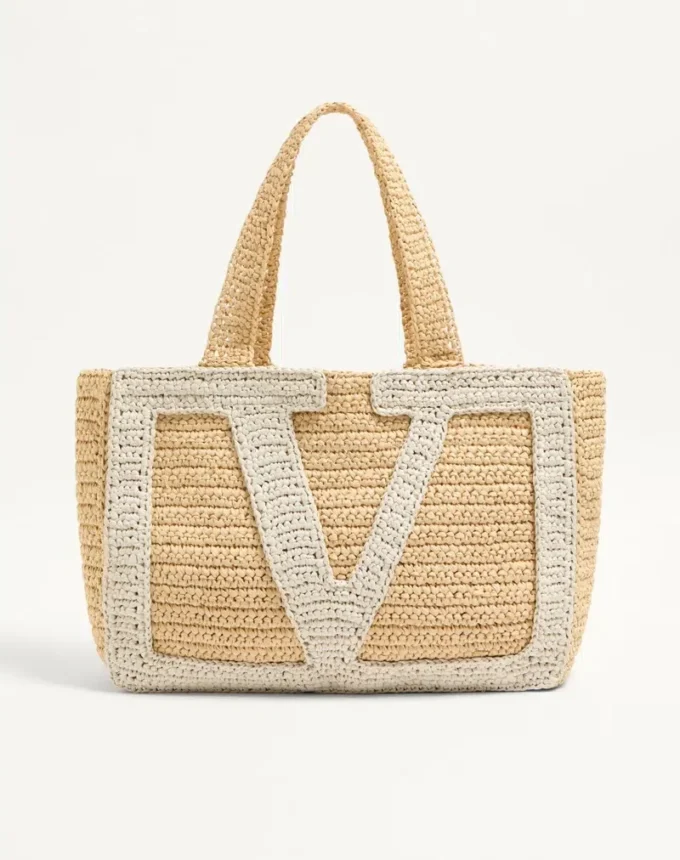 Bolso shopping grande de rafia Valentino Garavani Viva Superstar Bolso shopping grande de rafia Valentino Garavani Viva Superstar