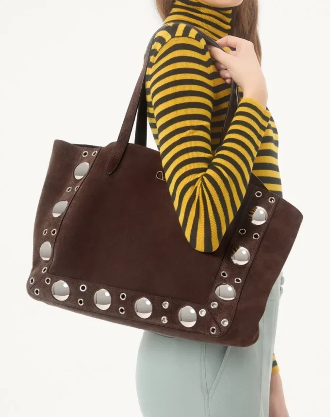 Bolso shopping mediano Nellcôte de ante de Valentino Garavani Bolso shopping mediano Nellcôte de ante de Valentino Garavani