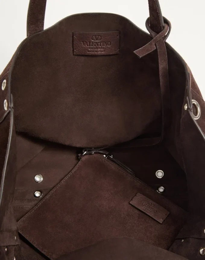 Bolso shopping mediano Nellcôte de ante de Valentino Garavani Bolso shopping mediano Nellcôte de ante de Valentino Garavani